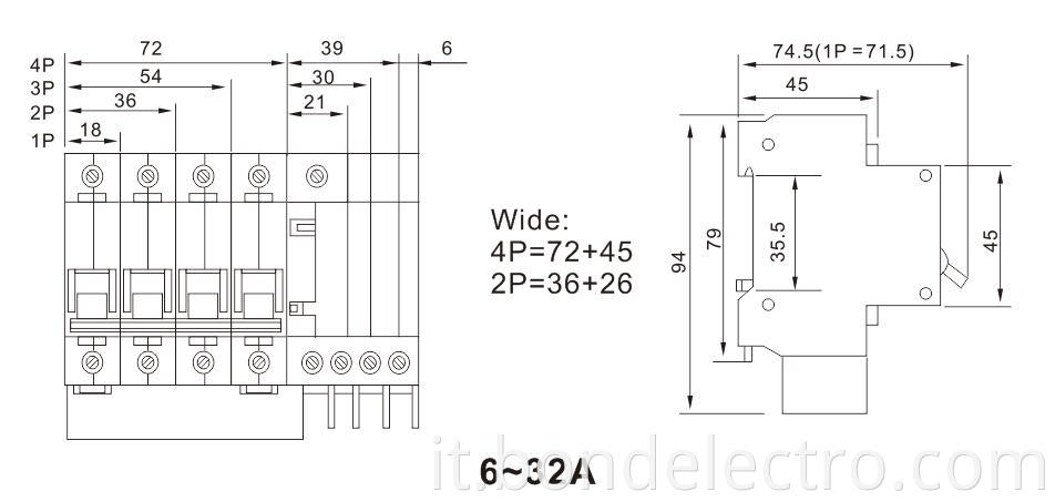 DZ47-63LE RCBO 2Pole